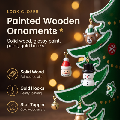 The Adventree™ Wooden Advent Tree (24 Ornaments)